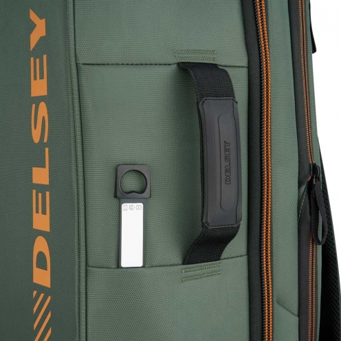 خرید و قیمت کوله پشتی چرخ دار دلسی سایز متوسط مدل ترامان تین رنگ خاکی دلسی ایران - DELSEY PARIS TROLLEY CASE 2-WHEEL 00245074003 delseyiran 3